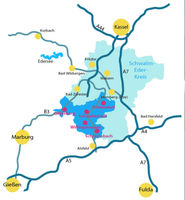 Einzugsgebiet/Region des Zweckverband-Schwalm